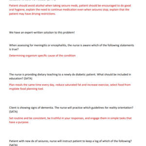 NUR 176 FINAL EXAM HONDROS COLLEGE WITH 500 REAL EXAM QUESTIONS AND CORRECT ANSWERS/ HONDROS NUR 176 LATEST FINAL EXAM TEST BANK (BEST FINAL EXAM PREP GUIDE; EVERYTHING YOU NEED TO KNOW!) - Image 4