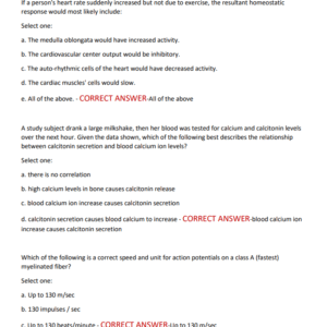 BIO253 ACTUA EXAM 100 QUEACTUA EXAM 100 QUESSTIONS AND CORRECT ANSWERS 2025-2026 LATEST GRADED A+ - Image 4