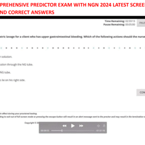 ATI RN COMPREHENSIVE PREDICTOR EXAM WITH NGN 2024 LATEST SCREENSHOT 180 QUESTINS AND CORRECT ANSWERS - Image 4
