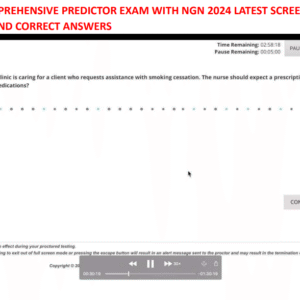 ATI RN COMPREHENSIVE PREDICTOR EXAM WITH NGN 2024 LATEST SCREENSHOT 180 QUESTINS AND CORRECT ANSWERS - Image 3