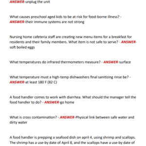 Walmart Food/Safety Test Questions With 100% Correct Answers!! 2025 ALL QUESTIONS COVERED - Image 3