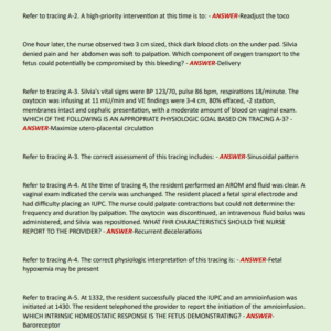 AWHONN Advanced FHM Course Exam Answers & Answers 2024 ( A+ GRADED 100% VERIFIED)// CASE STUDY - Image 4