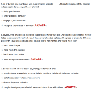 Lifespan Testbank Social cognition and moral development 180 QUESTIONS AND CORRECT ANSWERS 2025 LATEST VERSION/ALREADY GRADED A+ - Image 6