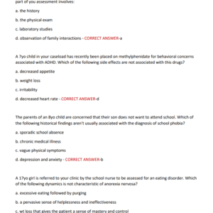 PEDIATRIC NURSE PRACTITIONER {PNP} 2025-2026 300 QUESTINS WITH DETAIED ANSWERS AREADY GRADED A+ - Image 3