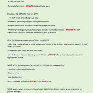 NJ PSI PROPERTY AND CASUALTY EXAM NEWEST 2024 ACTUAL EXAM 200 QUESTIONS AND CORRECT DETAILED ANSWERS |ALREADY GRADED A - Image 3