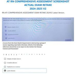 AT RN COMPREHENSIVE ASSESSMENT SCREENSHOT ACTUAL EXAM RETAKE 2024-2025 V2 - Image 4