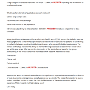Wgu d514 analytical methods of health care leaders test / analytical methods of healthcare leaders wgu d514 test exam questions and correct answers (latest updated version ) new!! - Image 4