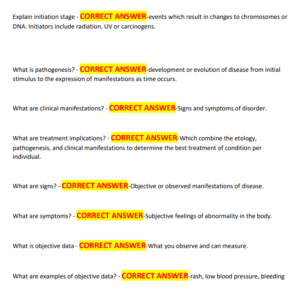 NUR 2063 EXAM 1 ESSENTIALS OF PATHOPHYSIOLOGY RASMUSSEN 2025~2026 LATEST EXAM WITH 250 REAL EXAM QUESTIONS AND CORRECT VERIFIED ANSWERS/ RASMUSSEN NUR 2063 EXAM 1 (NEW!) - Image 3