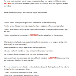 NUR411 ACTUAL EXAM 170 QUESTIONS AND CORRECT ANSWERS 2025 LATEST UPDATE//ALL YOU NEED TO PASS NURS 411 EXAM//GRADED A+ - Image 4