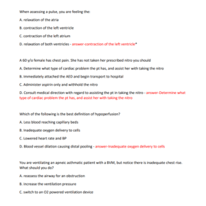 EMT FINAL PRACTICE FISDAP QUESTIONS AND CORRECT ANSWERS 2024-2025 LATEST UPDATES//GRADED A - Image 5