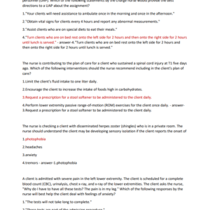 NCLEX QUESTIONS AND VERIFIED 2024-2025 BRANDNEW!!// GRADED A+ - Image 4