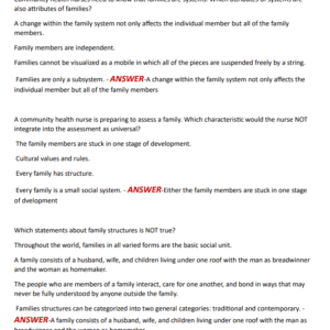 NUR411 ACTUAL EXAM 170 QUESTIONS AND CORRECT ANSWERS 2025 LATEST UPDATE//ALL YOU NEED TO PASS NURS 411 EXAM//GRADED A+ - Image 3