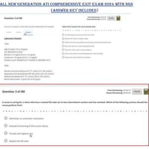 ALL NEW GENERATION ATI COMPREHENSIVE EXIT EXAM 2024 WITH NGN (ANSWER KEY INCLUDED) - Image 5
