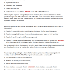 RN TARGETED MEDICAL SURGICAL NEUROSENSORY AND MUSCULOSKELETAL NEWEST 2024 ACTUAL EXAM 180 QUESTIONS AND CORRECT DETAILED ANSWERS WITH RATIONALES (VERIFIED ANSWERS) |ALREADY GRADED A - Image 4