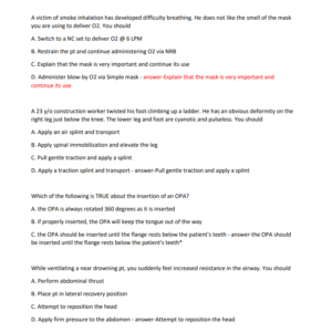EMT FINAL PRACTICE FISDAP QUESTIONS AND CORRECT ANSWERS 2024-2025 LATEST UPDATES//GRADED A - Image 3