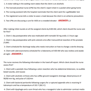 Nur 004 ACTUAL EXAM 220 QUESTIONS AND CORRECT ANSWERS 2025 LATEST UPDATE//ALL YOU NEED TO PASS NURS 004 EXAM//GRADED A+ - Image 3