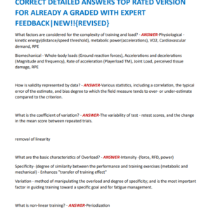 NSCA CPSS ACTUAL EXAM 100 QUESTIONS AND CORRECT DETAILED ANSWERS TOP RATED VERSION FOR ALREADY A GRADED WITH EXPERT FEEDBACK|NEW!!{REVISED} - Image 1