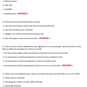 Lifespan Testbank Social cognition and moral development 180 QUESTIONS AND CORRECT ANSWERS 2025 LATEST VERSION/ALREADY GRADED A+ - Image 5