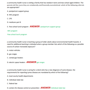 ATI RN COMMUNITY HEALTH PROCTORED RETAKE EXAM NEWEST 2024 ACTUAL EXAM 120 QUESTIONS AND CORRECT DETAILED ANSWERS (VERIFIED ANSWERS) |ALREADY GRADED A+ - Image 4