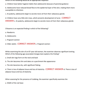 NURS 612 Advanced Health Assessment Exam 2 2025 2026 WITH QUESTIONS AND WELL VERIFIED ANSWERS COVERING LATEST QUESTIONS GRADED A+ - Image 4