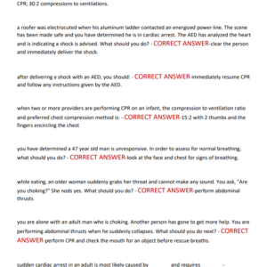 YMCA LIFEGUARD CERTIFICATION EXAM 2024/2025 WITH 200 ACTUAL EXAM QUESTIONS AND CORRECT ANSWERS (100% CORRECT ANSWERS) LIFEGUARD TEST (YMCA) LATEST 2024 (BRAND NEW!!) - Image 4