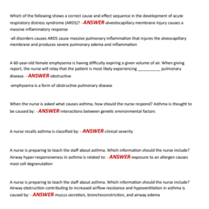 Alterations in Pulmonary Function TEST ANK 60 QUESTIONS AND CORRECT ANSWERS 2025//ALREADY GRADED A+ - Image 3