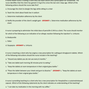 PHARMACOLOGY FINAL EXAM RASMUSSEN NEWEST 2024 ACTUAL EXAM 150 QUESTIONS AND CORRECT ANSWERS) |ALREADY GRADED A+ - Image 4