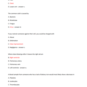 POST-TEST NCHSE REAL EXAM QUESTIONS AND VERIFIED ANSWERS 2024-2025 LATEST UPDATE//GRADED A+ - Image 4