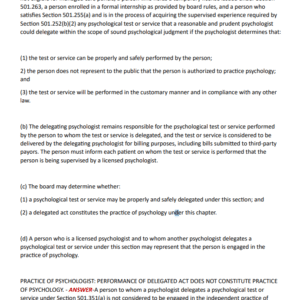 Texas State Board of Examiners of Psychologists Act and Rules (Psychologists' Licensing Act) Study Guide Used by Examiners to Make Exams - Image 4