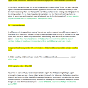 NREMT FINAL EXAM QUESTIONS AND CORRECT ANSWERS 2024 LATEST UPDATE//GRADED A+ - Image 4