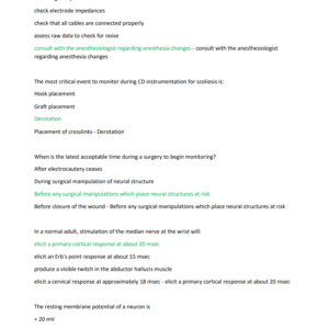 CNIM PRACTICE EXAM QUESTIONS AND CORRECT ANSWERS 2024-2025 LATEST UPDATE//GRADED A+ - Image 3
