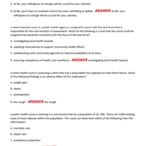 ATI RN COMMUNITY HEALTH PROCTORED RETAKE EXAM NEWEST 2024 ACTUAL EXAM 120 QUESTIONS AND CORRECT DETAILED ANSWERS (VERIFIED ANSWERS) |ALREADY GRADED A+ - Image 3