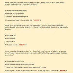 ATI RN NUTRITION PROCTORED FORM A, B, C AND STUDYGUIDE NEWEST 2024 ACTUAL EXAM EACH FORM CONTAINS 70 QUESTIONS AND CORRECT DETAILED ANSWERS (VERIFIED ANSWERS) |ALREADY GRADED A+ - Image 3