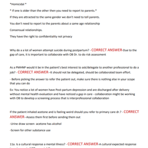 LMR Georgette’s PMHNP Certification Exam Review | Latest 2025/ 2026 Update | 500 Questions and Verified Answers | 100% Correct | GRADED A - Image 4