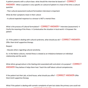 LMR Georgette’s PMHNP Certification Exam Review | Latest 2025/ 2026 Update | 500 Questions and Verified Answers | 100% Correct | GRADED A - Image 3