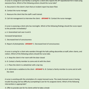 ATI RN LEADERSHIP PROCTORED 2023 ACTUAL EXAM 70 QUESTIONS AND CORRECT DETAILED ANSWERS WITH RATIONALES (VERIFIED ANSWERS) |ALREADY GRADED A+ - Image 4