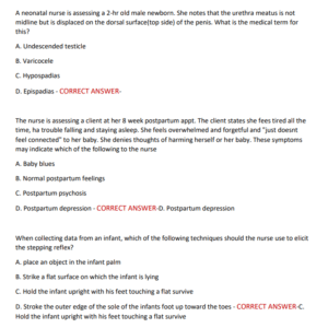 NUR2513 – MATERNAL-CHILD EXAM 2 | A+ GRADED 2025–2026 REVISION PACK | 120 FREQUENTLY TESTED QUESTIONS & ANSWERS INCLUDED - Image 5