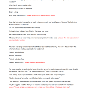 NUR 230 FINAL EXAM QUESTIONS AND ANSWERS 2024-2025 LATEST UPDATE//GRADED A+ - Image 4
