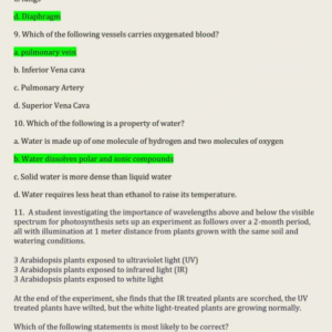 ATI TEAS 7 SCIENCE EXAM|||| ACTUAL EXAM WITH SCREENSHOTS ALL QUESTIONS AND CORRECT ANSWERS ALREADY GRADED A+|| LATEST UPDATE ASSURED PASS!!! - Image 3
