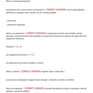D278 WGU SCRIPTING AND PROGRAMMING FOUNDATIONSACTUAL EXAM 150 QUESTIONS AND CORRECT DETAILED ANSWERS (VERIFIED ANSWERS)2025-2026 |ALREADY GRADED A+ - Image 3