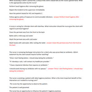 NUR 230 FINAL EXAM QUESTIONS AND ANSWERS 2024-2025 LATEST UPDATE//GRADED A+ - Image 3