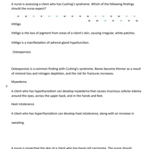 ATI RN VATI ADULT MEDICAL SURGICAL PROCTORED EXAM QUESTIONS AND CORRECT ANSWERS 2024/2025 LATEST WITH NGN - Image 3