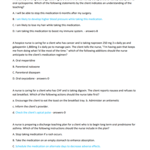 ATI RN PHARMACOLOGY REAL EXAM 2024 LATEST QUESTIONS AND CORRECT ANSWERS//GRADED A+ - Image 3