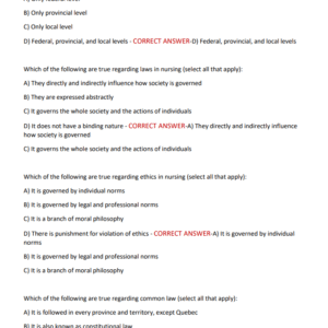 NURS 2513 – NURSING PRACTICE II | 100 MOST FREQUENTLY TESTED QUESTIONS WEEK 6 | 2025–2026 UPDATED REVISION EXAM | GRADED A+ - Image 4