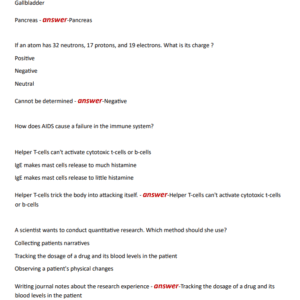 ATI TEAS 7 SCIENCE 2025 ACTUAL EXAM 220 QUESTIONS AND CORRET DETAILED ANSWERS ) |ALREADY GRADED A+ - Image 6