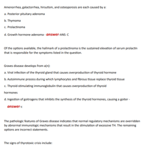 ADVANCED PATHOPHYSIOLOGY EXAM 2 NEWEST 2024 ACTUAL EXAM 140 QUESTIONS AND CORRECT DETAILED ANSWERS WITH RATIONALES (VERIFIED ANSWERS) |ALREADY GRADED A+ - Image 3