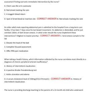 HESI RN EXIT EXAM 2025–2026 –180 COMPLETE PRACTICE SET WITH VERIFIED QUESTIONS AND CORRECT ANSWERS (WITH STRONG RATIONALES) COVERING THE RECENT TESTED QUESTIONS - Image 3