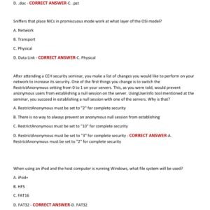 CHFI MISSED QUESTIONS – EC-COUNCIL COMPUTER HACKING FORENSIC INVESTIGATOR (CHFI) REVIEW WITH 100 CORRECT ANSWERS FOR EXAM RETAKE PREP (2025) WITH MOST TESTED QUESTIONS - Image 3