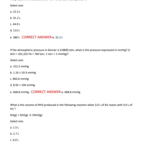 STRAIGHTERLINE CHEMISTRY FINAL EXAM VERSION 1 LATEST WITH 280 QUESTIONS AND CORRECT VERIFIED ANSWERS/ STRAIGHTERLINE CHEMISTRY FINAL LATEST 2025-2026 (NEW!!) - Image 4