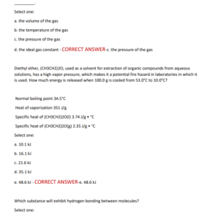 STRAIGHTERLINE CHEMISTRY FINAL EXAM VERSION 1 LATEST WITH 280 QUESTIONS AND CORRECT VERIFIED ANSWERS/ STRAIGHTERLINE CHEMISTRY FINAL LATEST 2025-2026 (NEW!!) - Image 3